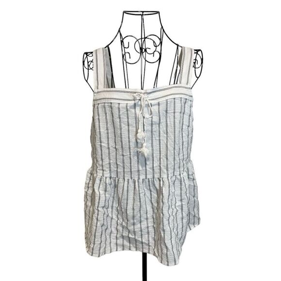 Banana Republic Tops - Banana republic, white striped baby doll tank top | size M